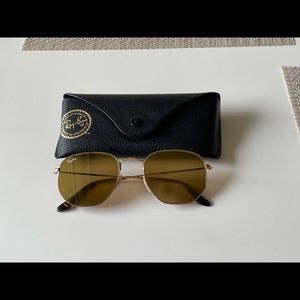 Ray-Ban Hexagonal Flat Lenses in Gold